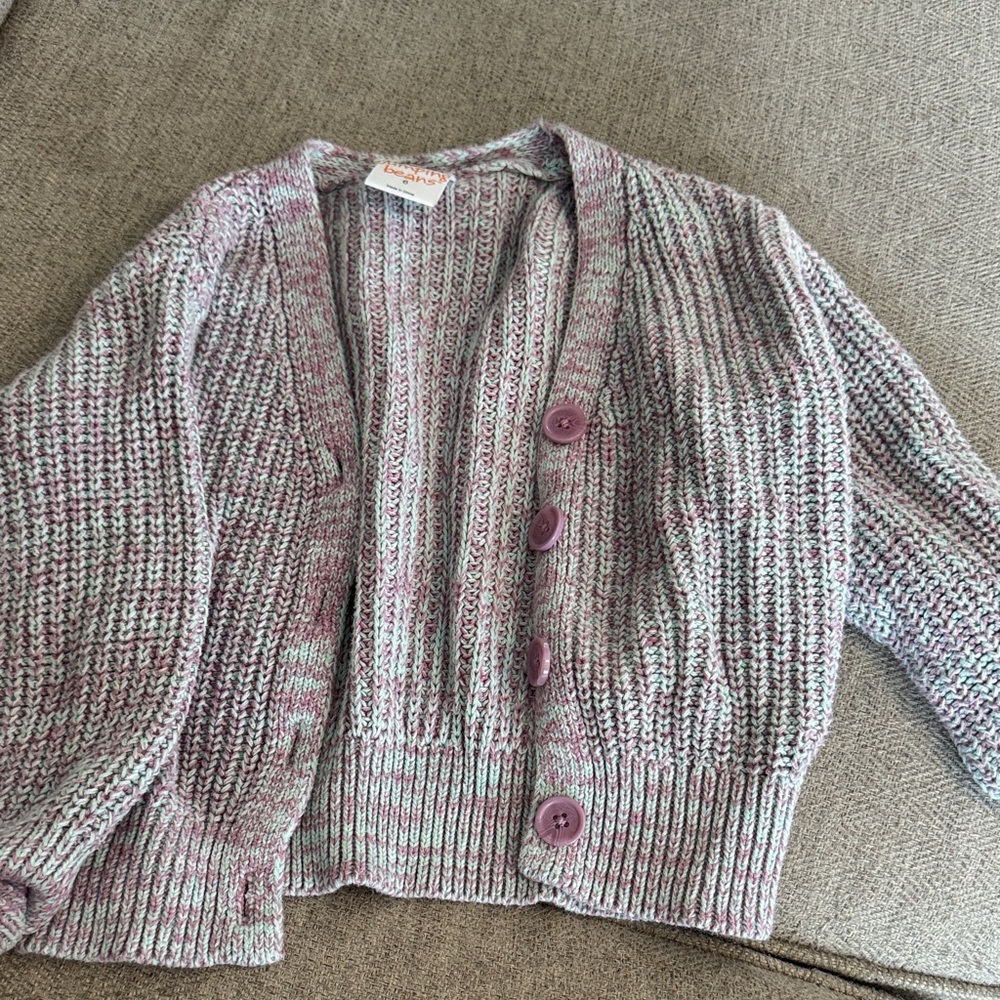Jumping Beans Purple Knit Cardigan Sweater